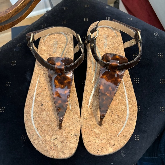 Aetrex slingback thong - NEW - tortoise - Picture 1 of 6